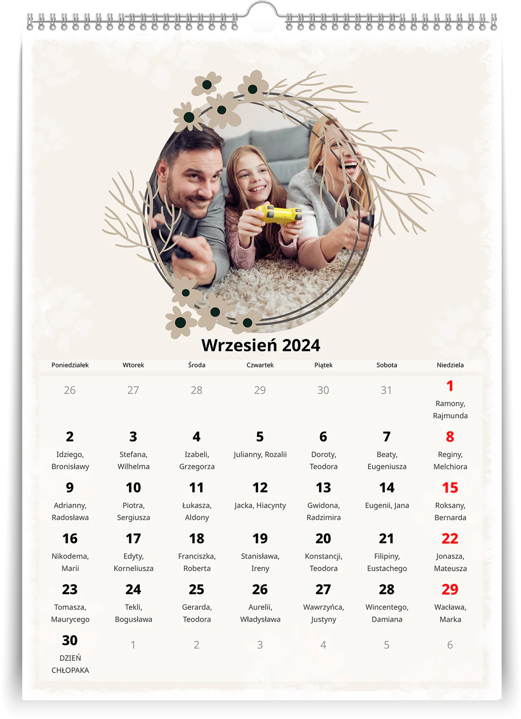 Kalendarz 13 stronicowy Kompozycja Boho - Image 22