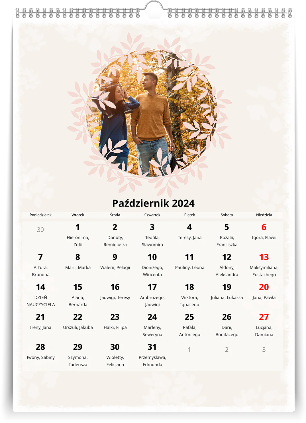 Kalendarz 13 stronicowy Kompozycja Boho - Image 23