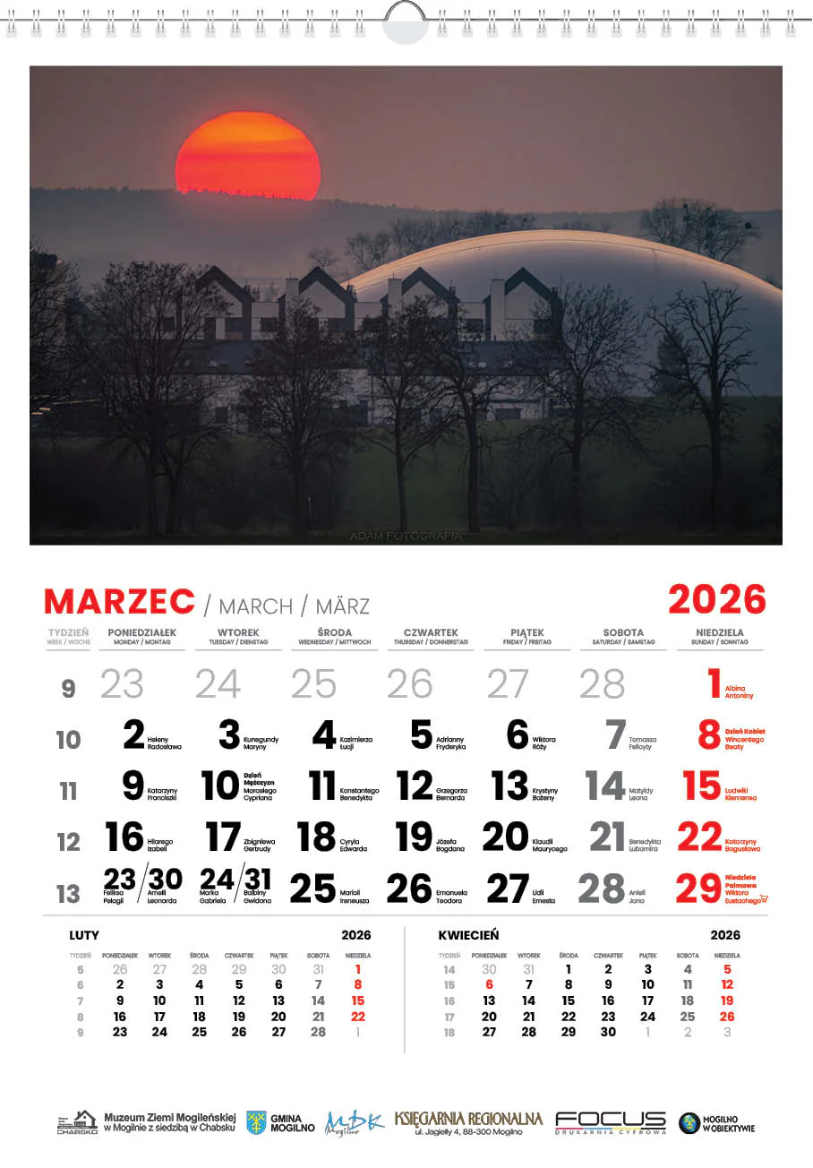 Kalendarz Mogilno w obiektywie 2026 układ poziomy - Image 4