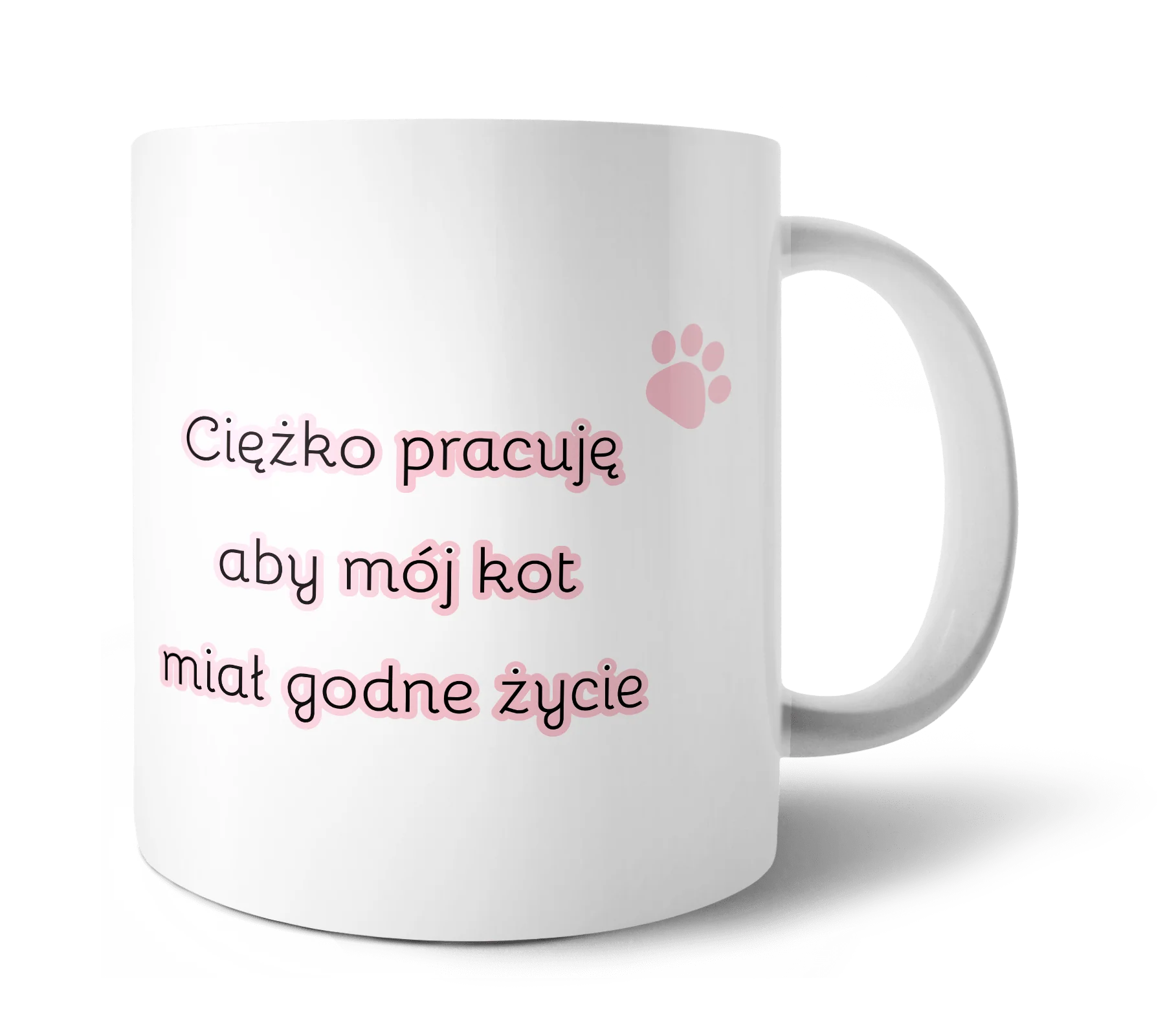 Kubek Ciężko Pracuje Na Kota 330ml