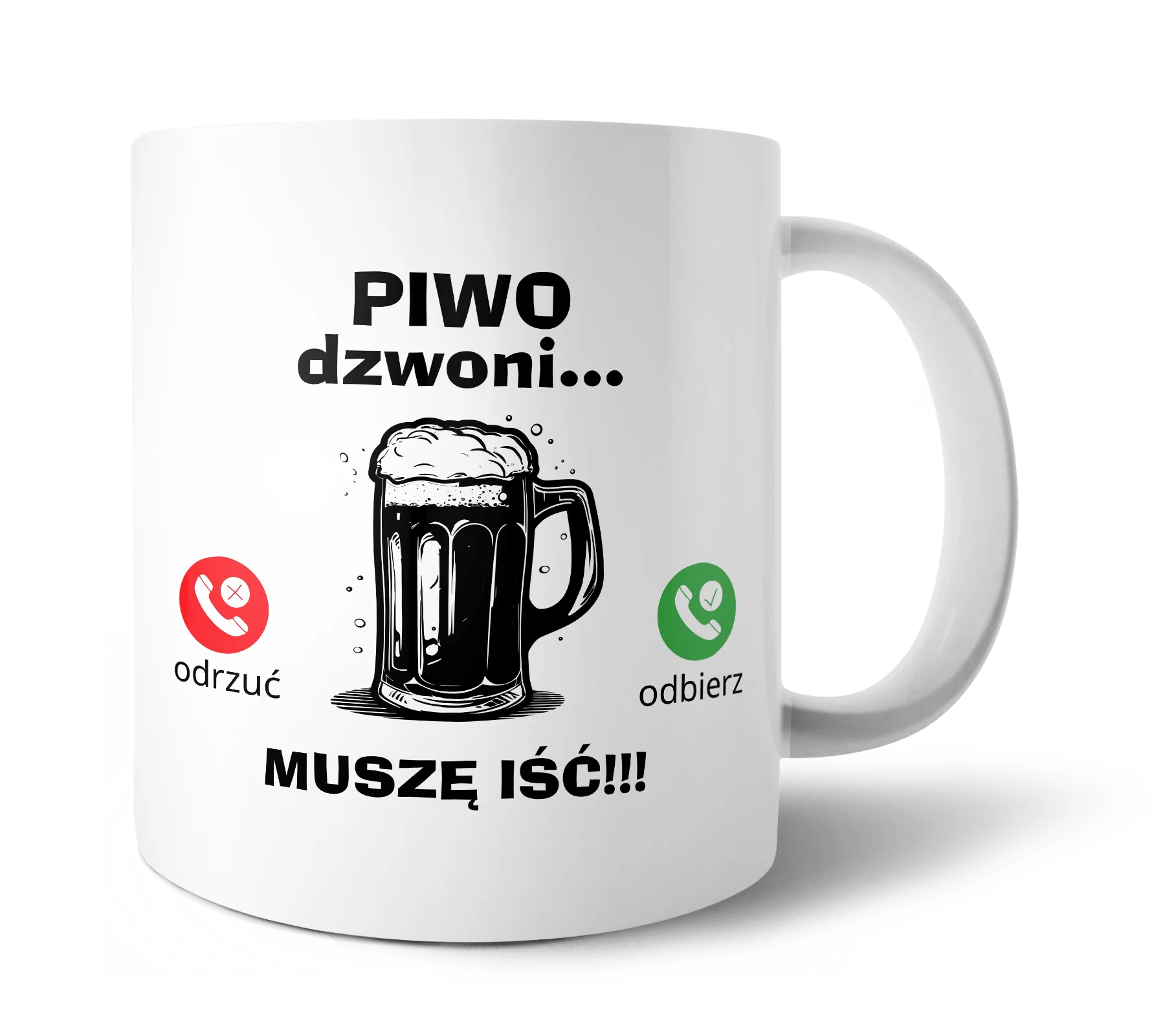 Kubek Piwo Dzwoni Musze Iść 330ml