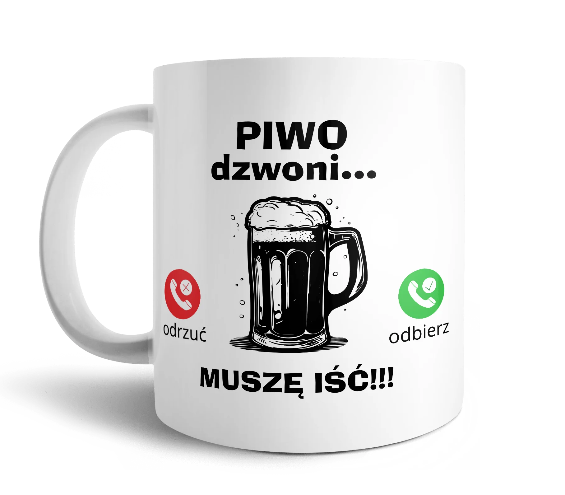 Kubek Piwo Dzwoni Musze Iść 330ml - Image 2